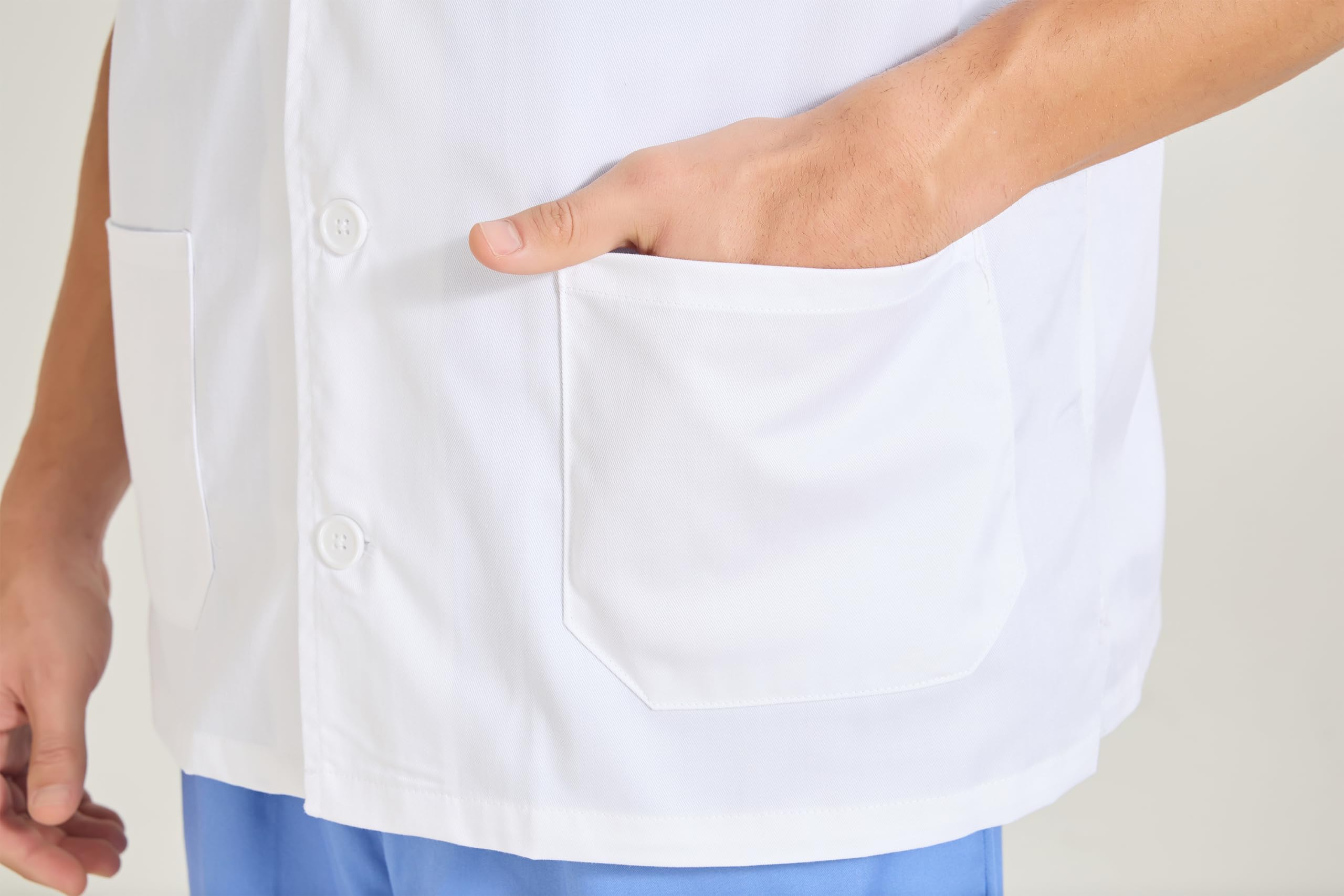 Misemiya - blouse blanche chimie unisexe - blouse medicale homme - blouse laboratoire homme - blouse de travail femme 8165