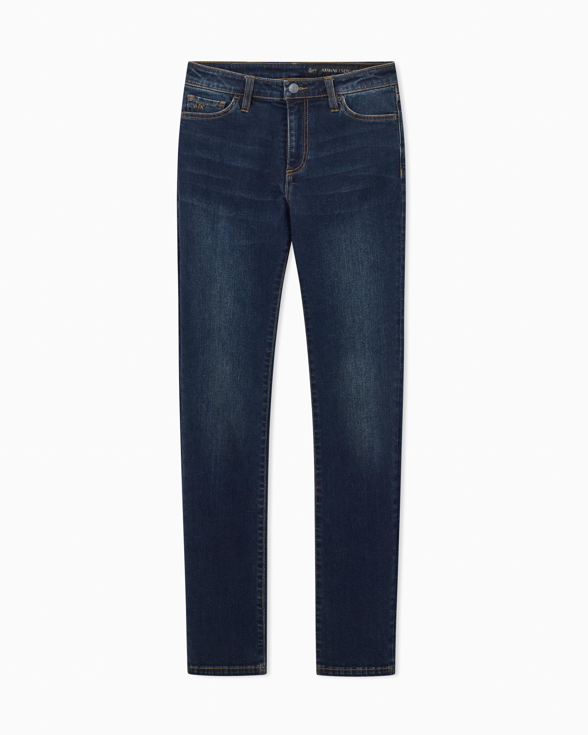 Armani Exchange A｜X Women's Ultra Stretch Cigarette Jeans, Blue Denim, 25