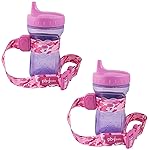 PBnJ Baby SippyPal Sippy Cup Holder Strap Leash Tether (Pink Camo 2-Pack)