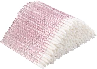 Tbestmax 300 Pack Pink Disposable Lip Applicators - Soft Flocking Lip Brushes for Gloss & Lipstick, Precision Tip, 3.6 Inch