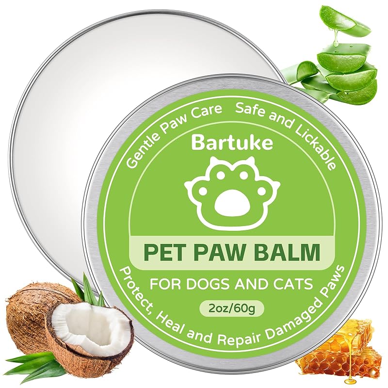 Bálsamo para Patas e Nariz de Cães e Gatos com Óleo de Coco Bartuke 60 g