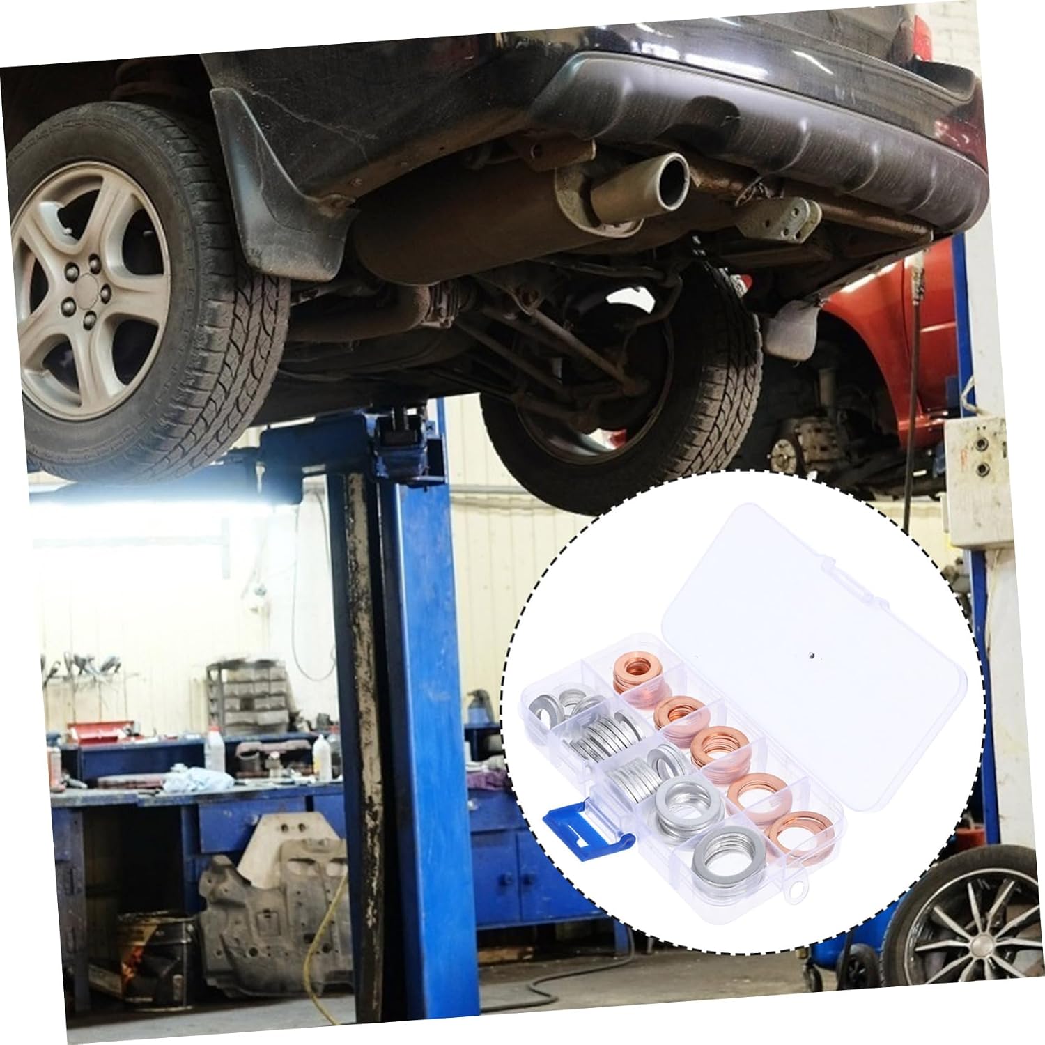Car Oil Drain Plug Gasket Set Assorted Washers for Leak Performance Replacement for Engine Maintenance and Repair