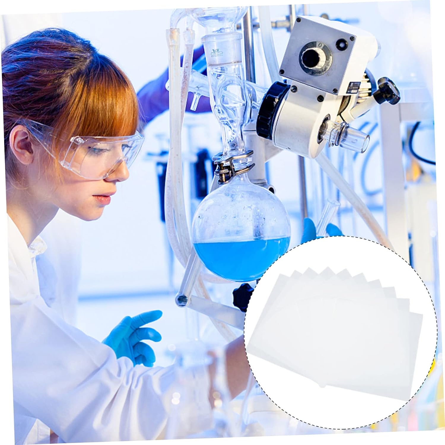 CHILDWEET 30 Sheets Large Lab Absorbing Paper Qualitative Filter Paper for Chemistry Lab Equipment