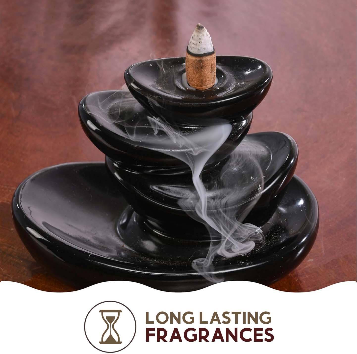 Folkulture Fall Backflow Incense Cones for Waterfall - Set of 6 (60 Cones)