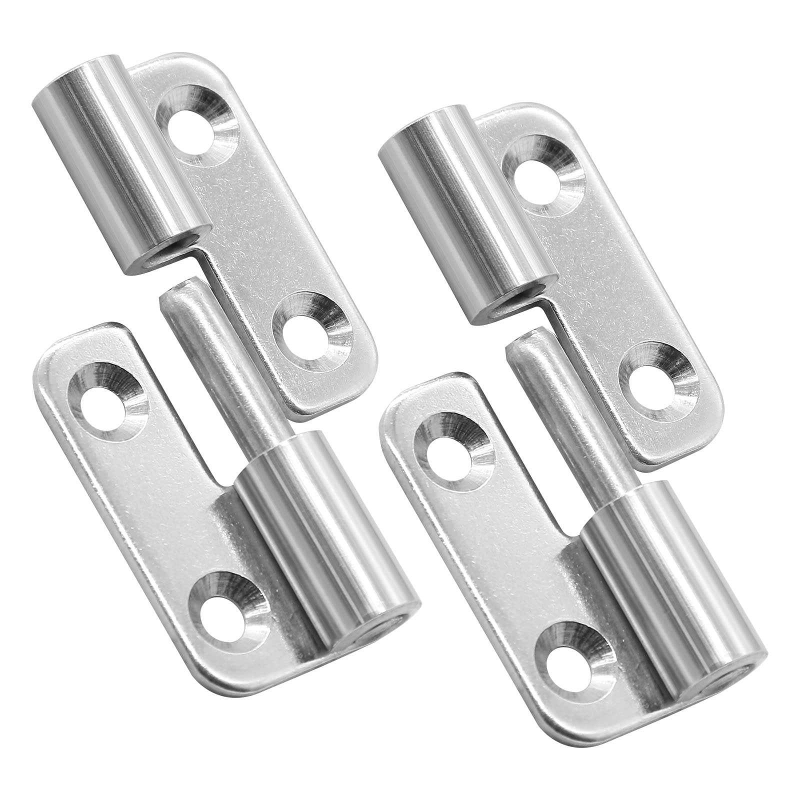Bonsicoky 2 Pcs Stainless Steel Right Lift-Off Hinges, 1.5 Inch Detachable Slip Joint Small Flag Hinges with Screws