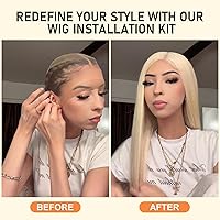 Vista 8 de Kit completo de pegamento de encaje con mousse de tinte de encaje, pegamento de peluca en aerosol de fusión de encaje para pelucas y extensiones