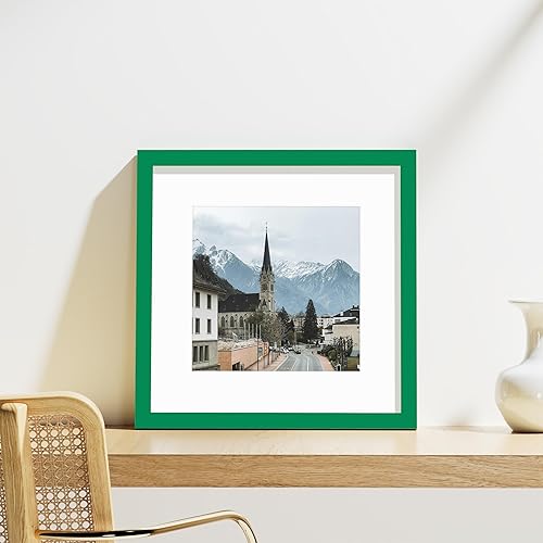 Vista 711 de Vittanly - Juego de 9 portarretratos, plexiglás resistente a rupturas, exhibe fotos de 12 x 12 pulgadas o, con paspartú, de 8 x 8 pulgadas, marcos