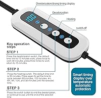 Vista 7 de BQHY Shoe Dryer,Foot Dryer,Shoe Deodorizer,Shoes Deodorant,Boot Dryer,Shoe Odor Eliminator Remover,Smart Timer,1 Pair