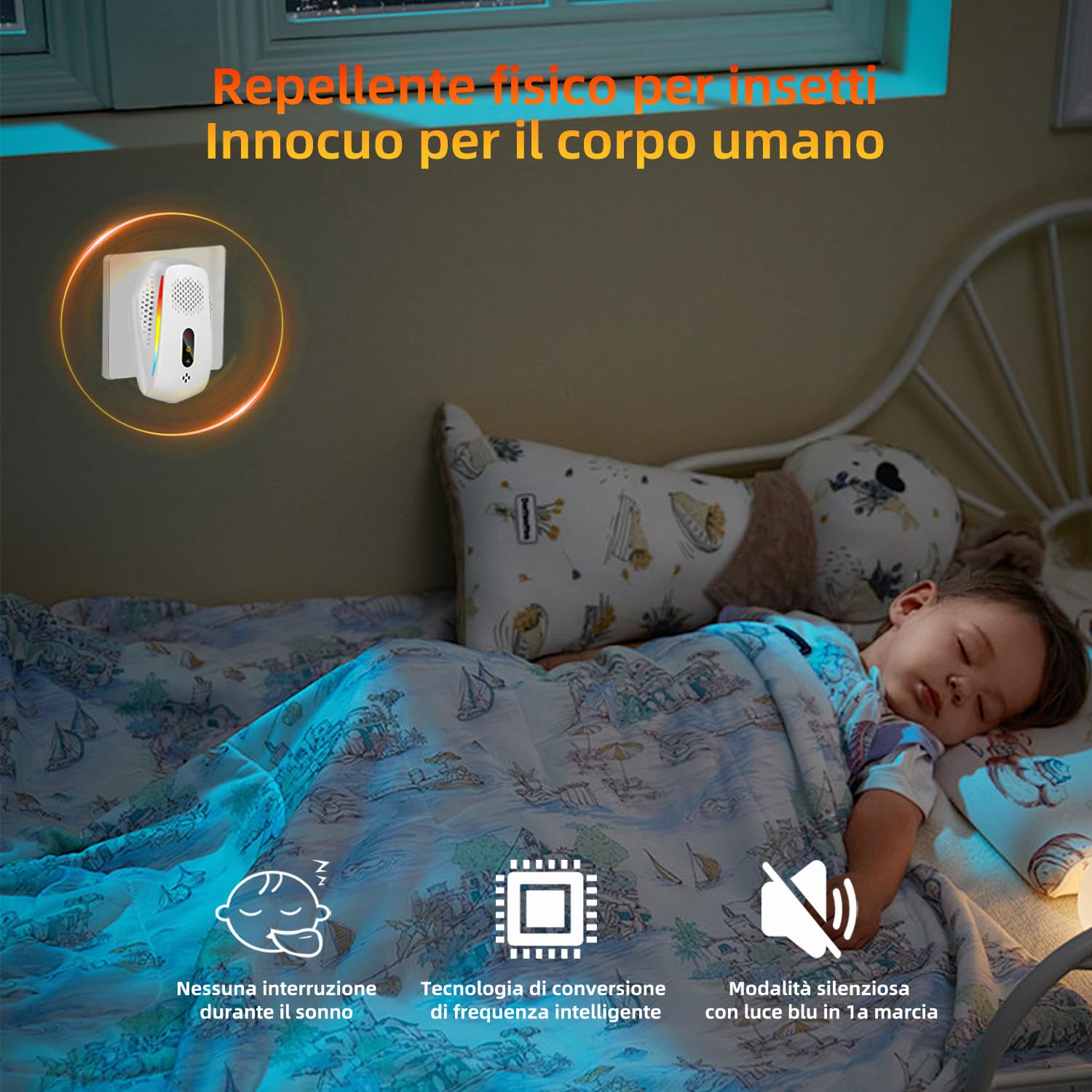 Ultrasuoni per Topi 6 Pack - Potente Repellente per Topi - 3 Modalità di Funzionamento - Ampio Raggio di Frequenza - Protegge da topi, zanzare, scarafaggi, formiche, ragni e roditori (Bianco)