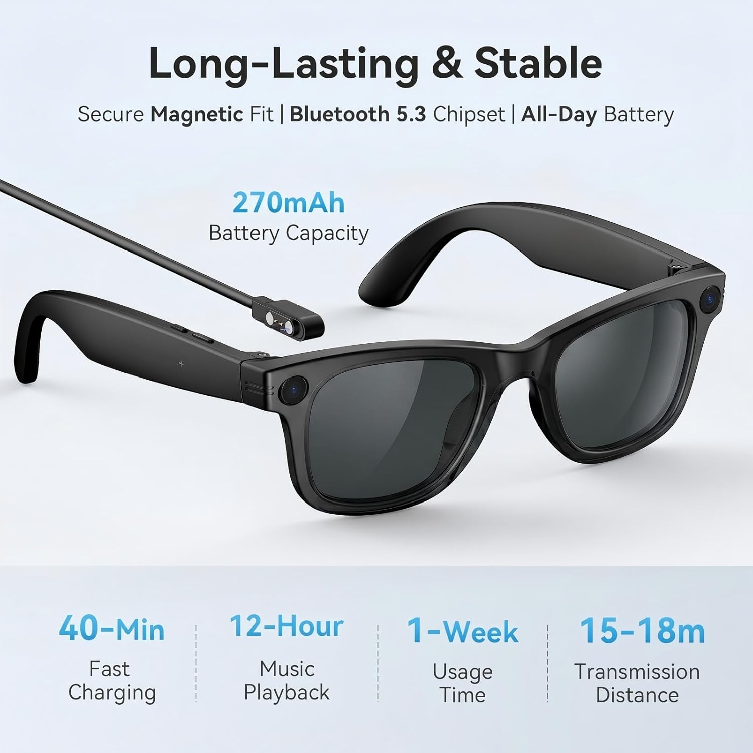 2026 AI Smart Glasses with Camera and Bluetooth,8MP 4K Camera Glasses,Supports AI Voice Control/Photo/Video/Audio Recording,Glasses with 133 Translation,Sunglasses Lenses+Photochromic for Men & Women 9 71MsZ 4F6BL. AC SL1500