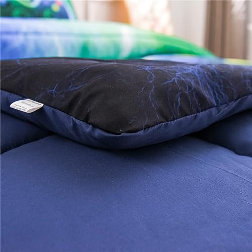 Miniatura 9 de Juego de ropa de cama para jugadores Meeting Story, conjunto de edredón con diseño de rayos y dispositivo de juego, botones de acción, decoración