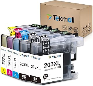 Tekmall Compatible Ink Cartridges for LC203XL LC 203 LC203 LC201 LC205 for MFC-J485DW MFC-J480DW MFC-J885DW mfc-j4620dw MFC-J460DW MFC-J880DW MFC-J680DW MFC-J4420DW Printers