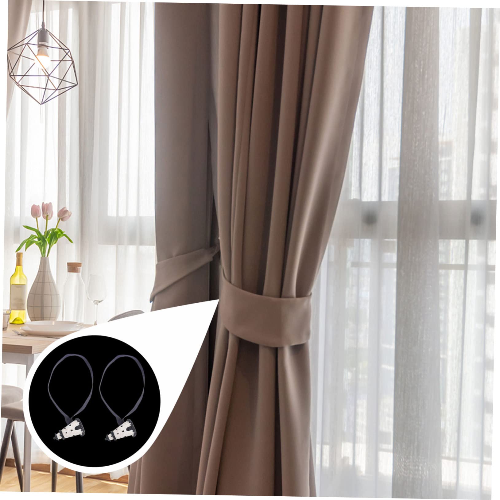 DECHOUS 6pezzi Fermatende Magnetici per Tende Facili Usare e Resistenti Decorazione per e Hotel