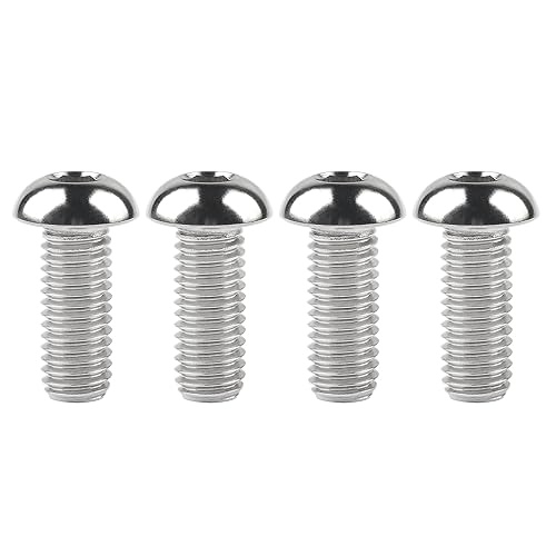 Miniatura 1 de Wanyifa Tornillos de cabeza de botón de titanio M8 15 20 20 25 30 paquete de 4 tornillos (M8x20mm, plateado)