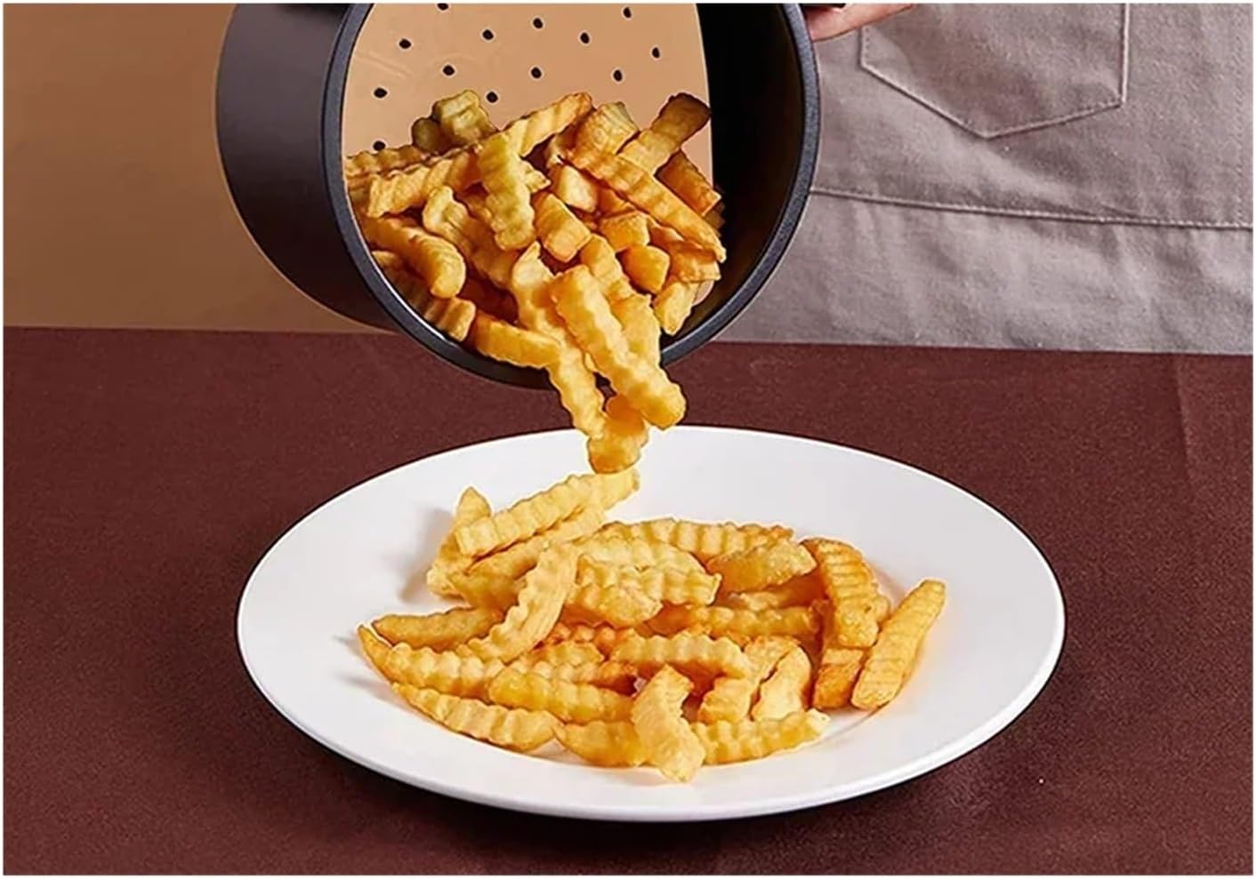 50/100Pcs Upgraded Air Fryer Parchment Paper Disposable Liner Square Perforated Papers(100Pcs 19x19cm)