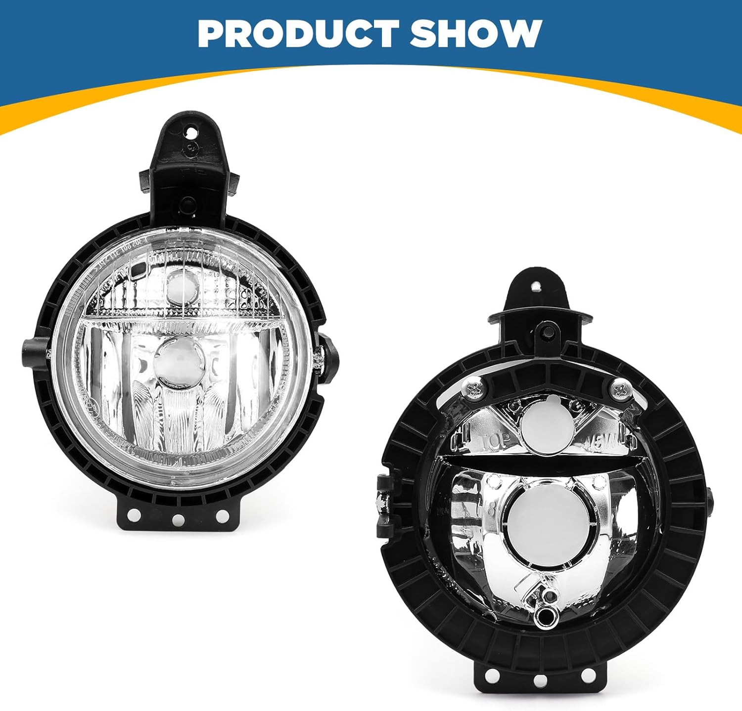 TOPUS Pair Fog Lights for 2007-2015 Mini Cooper R55 R56 R57 R58 R59 Mini Clubman 2006-2013 Front Bumper Fog Lamp W/O bulbs Left & Right Side Clear Lens OEM Replacement 63172751295,faros antiniebla