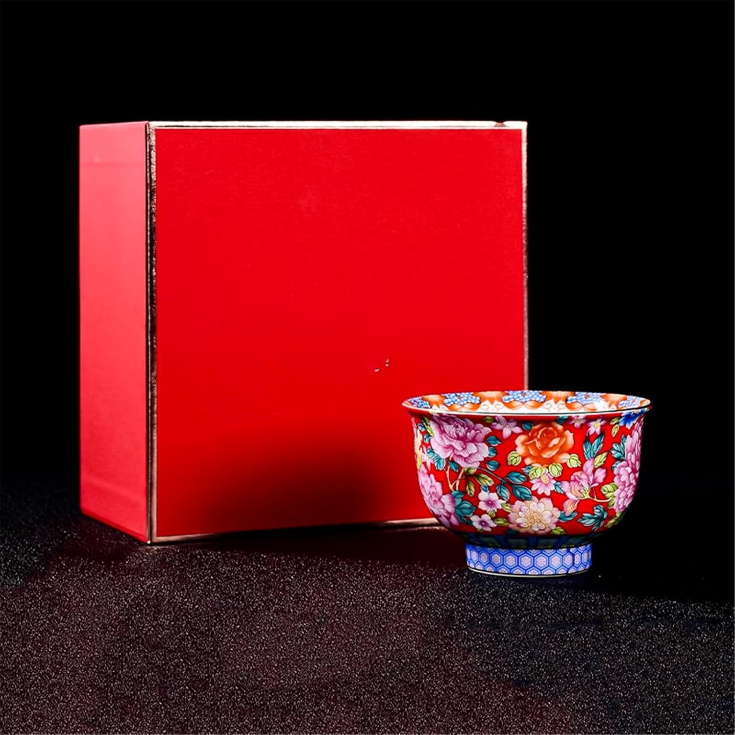 Enamel Ceramic Tea Set with Saucers (6,Piece), Coffee and Tea Set-style1