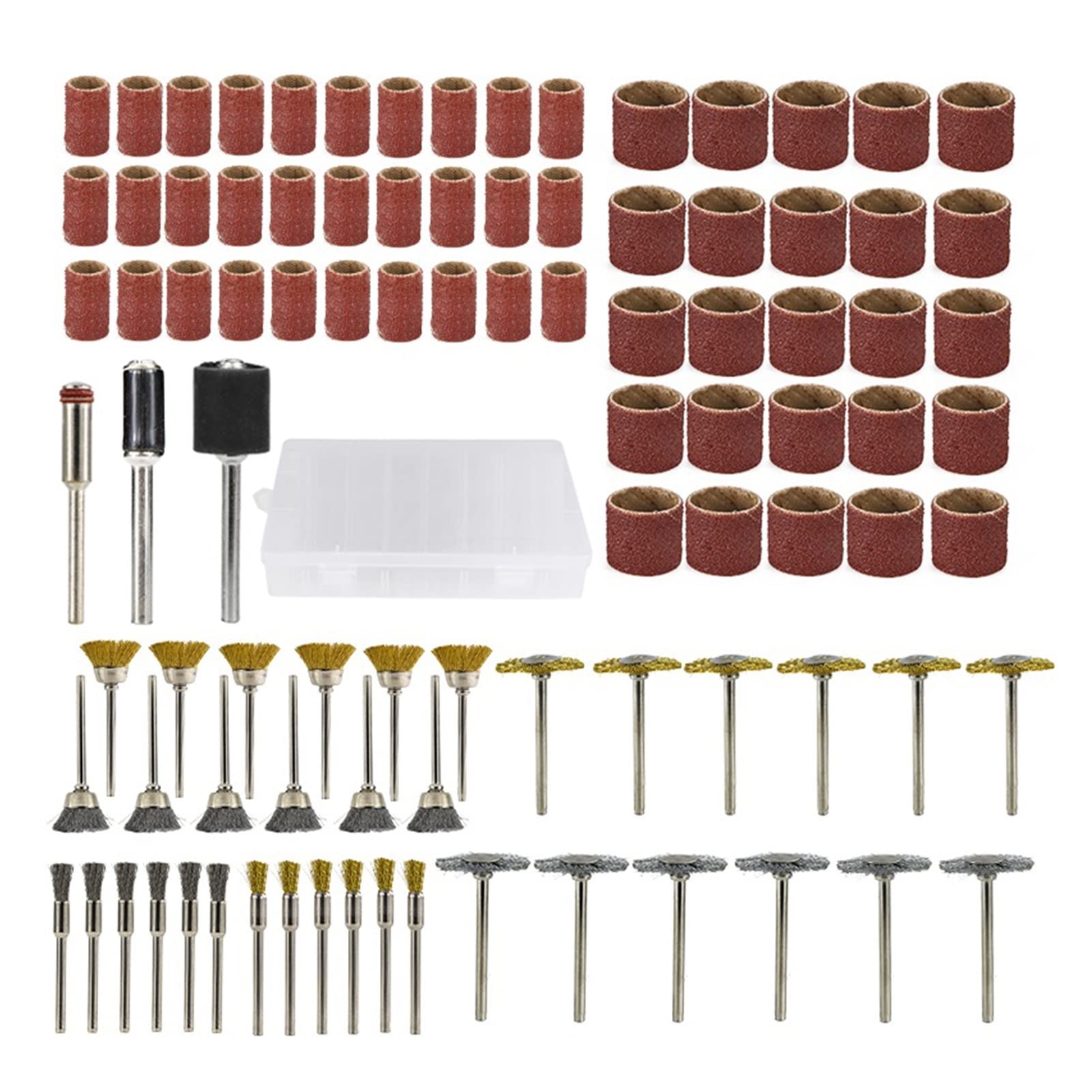 Juego de herramientas de pulido de metal de 99 piezas, tambor de lijado con cepillo de rueda de pulido de alambre, kit de accesorios (color: caja de 99 piezas)