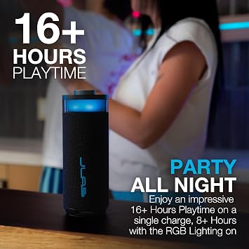 JLab Go Party Portable Bluetooth Speaker, Black