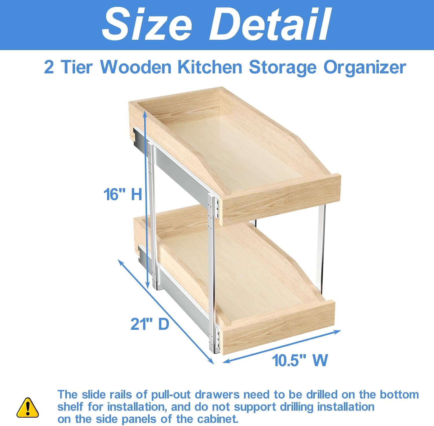 Detailed Size Diagram of Cabinet Organizer