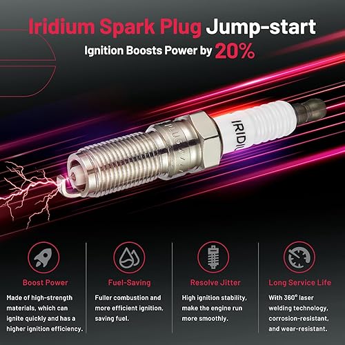 Miniatura 6 de BDFHYK Paquete de bobinas de encendido UF540 y bujías de iridio 90083 compatibles con Mazda 3 2007-2013 Mazda 6 2010-2012 Mazda CX-7 2.0L 2.3L 2.5L