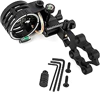 Vista 12 de Vista de arco compuesto de 5 pines, universal izquierda/derecha, lente 4X 6X 8X, barra corta/larga, vista de arco ajustable de fibra de 0.019