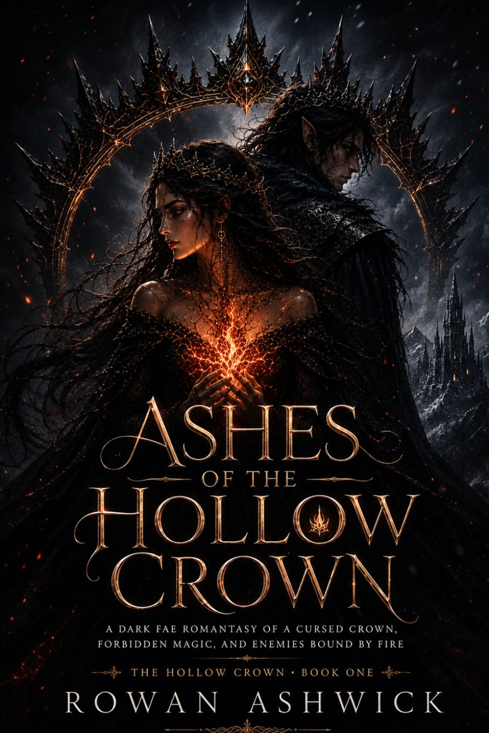Ashes of the Hollow Crown: A Dark Fae Romantasy of a Cursed Crown, Forbidden Magic, and Enemies Bound by Fire