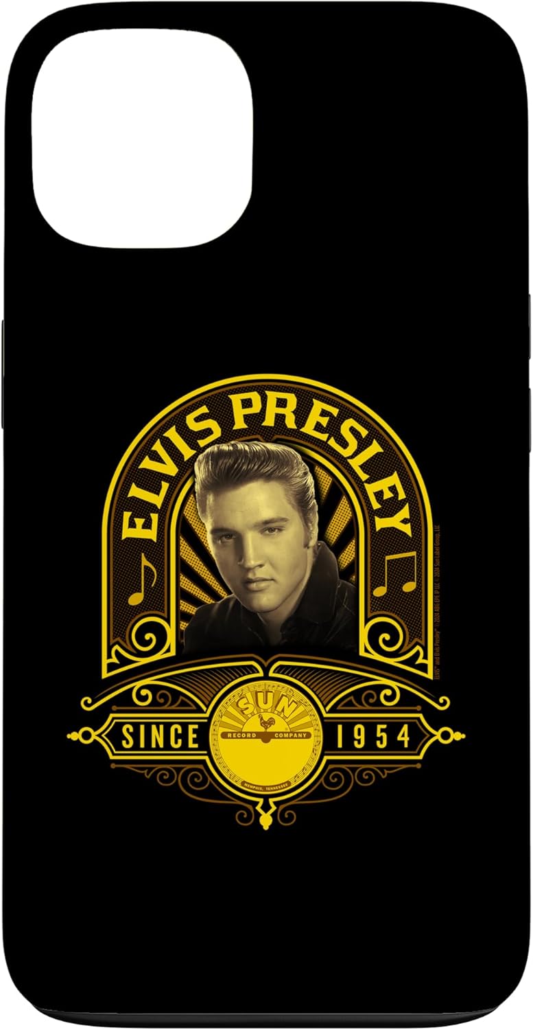 Sun Records X Elvis Presley Since 1954 Golden Frame Case for iPhone 14 Pro Max