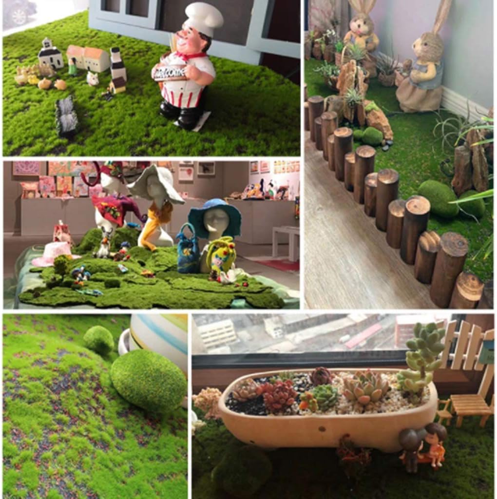 Artificial Moss Grass Mat DIY Simulation Turf Moss Rug for Pet, Shopwindow, Home, Festival (1pack)