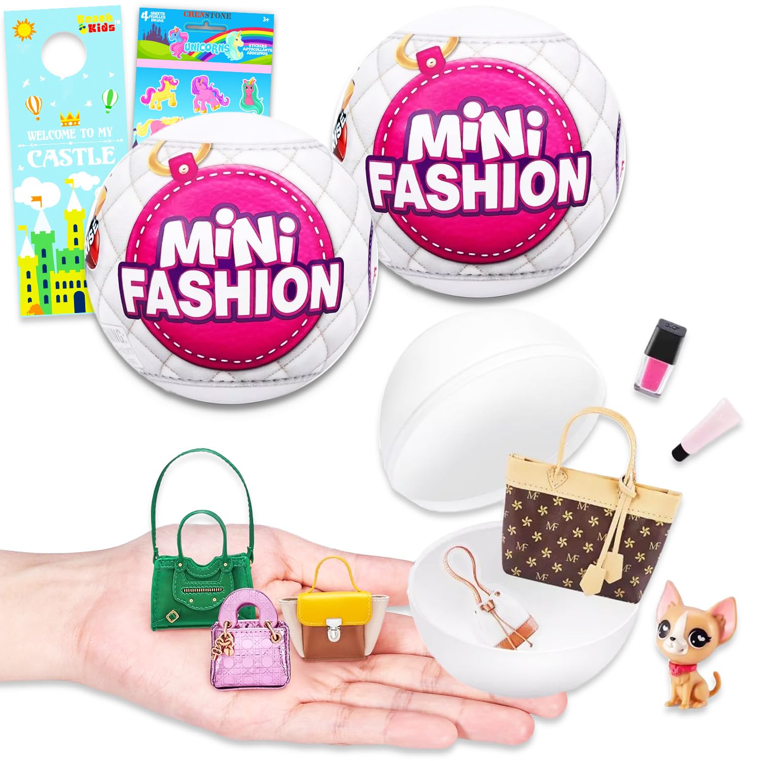 ZURU5 Surprise Mini Brands Fashion Mystery Set - 2 Pack Series 1 Surprise Mini Fashion Toys Mystery Bundle with Tattoos, More | Mini Brands Fashion Series