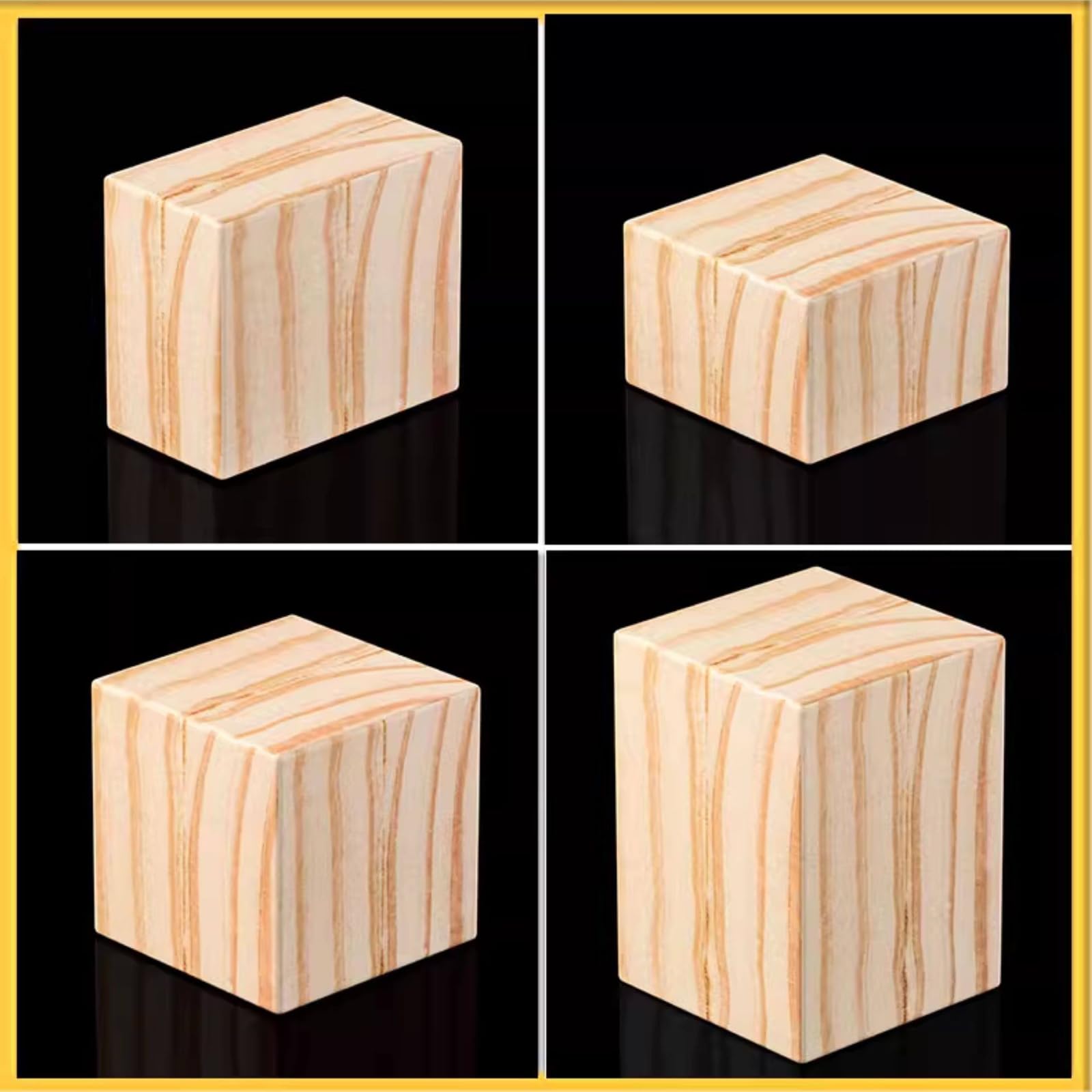 4 Piezas Elevadores de Muebles de Madera,Maciza Elevadores de Mesa y Silla Altura,Elevadores de Muebles Cuadrados Maciza,Agrega 3-20 cm de Altura,para Cama,sofá,sillón,Armario