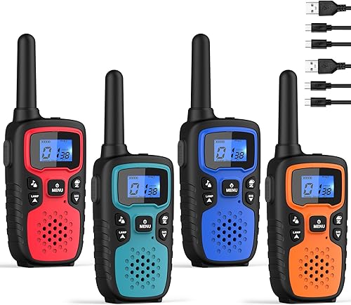 Walkie Talkies para adultos de largo alcance-Wishouse - Radios de mano de 2 vías recargables, accesorios de senderismo, camping, regalo de