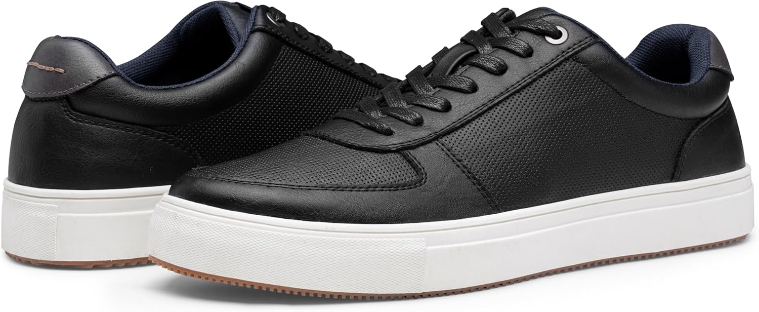 Jousen Men’s Fashion Sneakers Polished Leather Mens Dress Sneakers Stylish Retro Mens Business Casual Shoes - Image 4