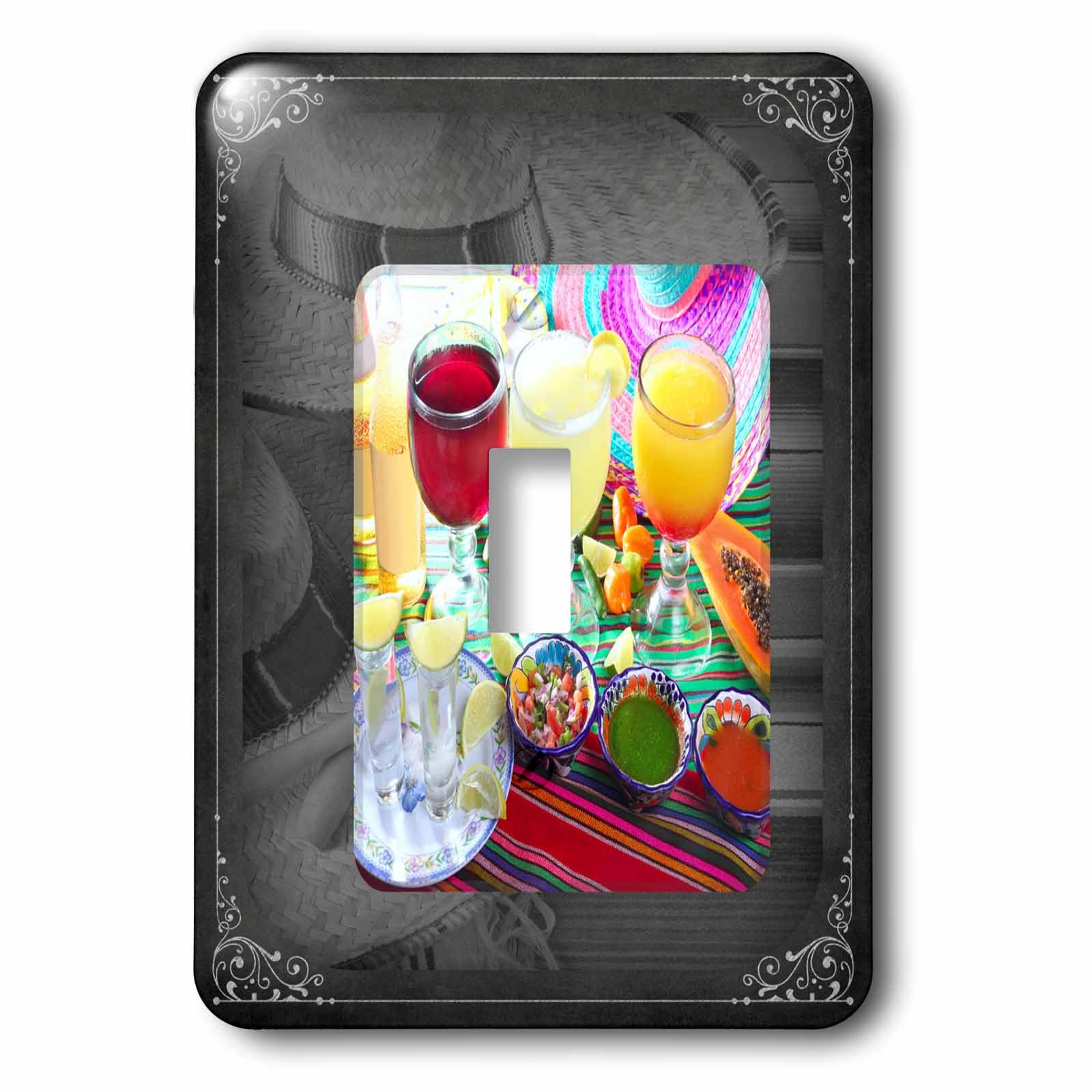 Interrupteur à bascule 3dRose LSP_99468_1 multicolore au design mexicain exclusif