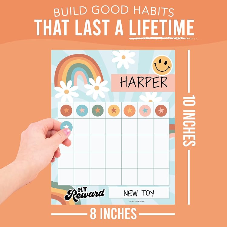 25 Retro Reward Sticker Chart For Kids Behavior Chart Classroom ...