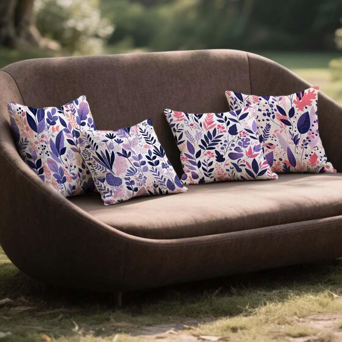 Coussin extérieur imperméable 45x45 en lin premium avec zip invisible