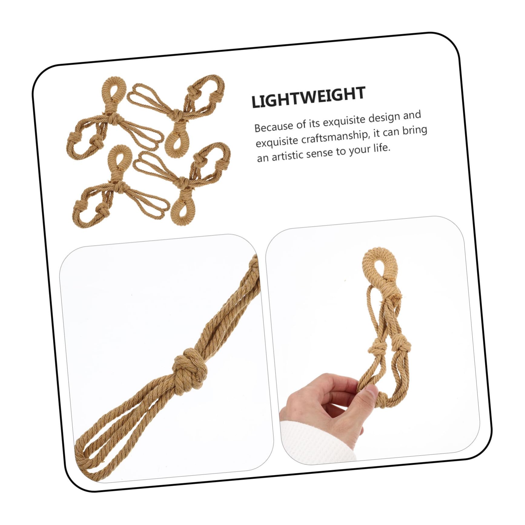 BESPORTBLE Lot De 5 Cintres en Macramé pour Plantes Suspendues Solides Et Faciles À Utiliser pour La Décoration 4 Pièces X 5