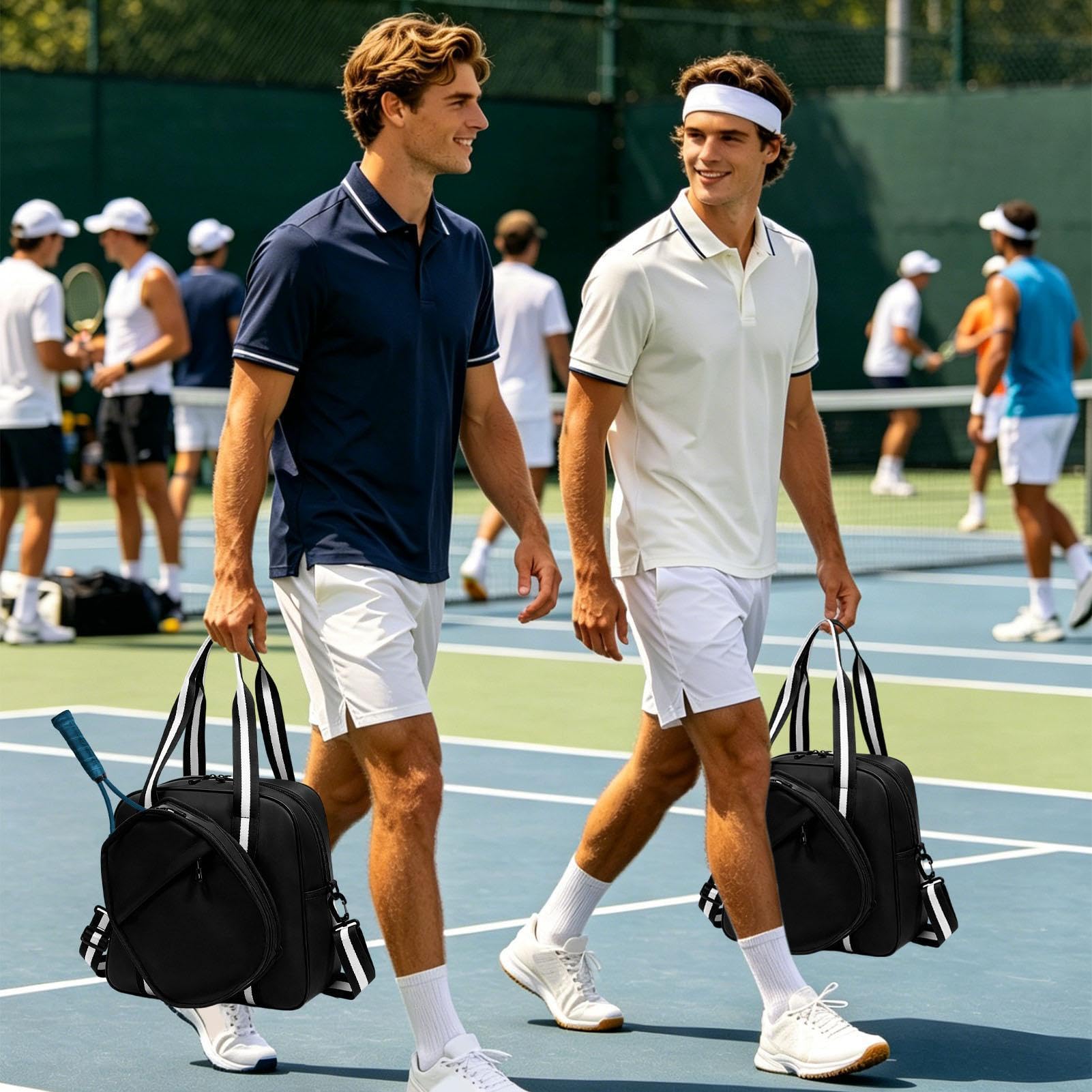 Torba na piłkę pikle, regulowany plecak na rakietę tenisową, torba na pikleball dla kobiet - dla kobiet mężczyzn podróż sport na świeżym powietrzu badminton tenis siłownia
