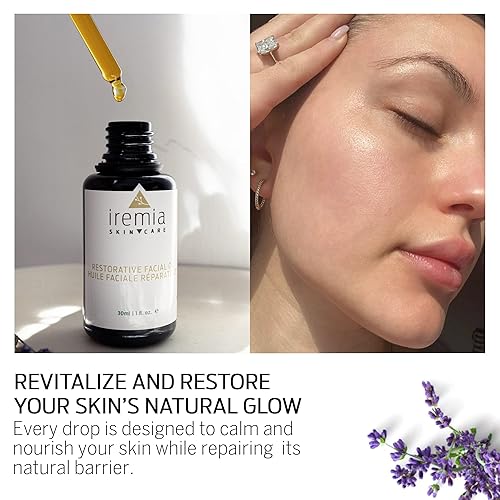 Miniatura 3 de Aceite facial | Aceite de masaje facial, aceite facial restaurador para piel seca | Formulado con aceite de rosa mosqueta, aceite de jojoba - 1.0 fl