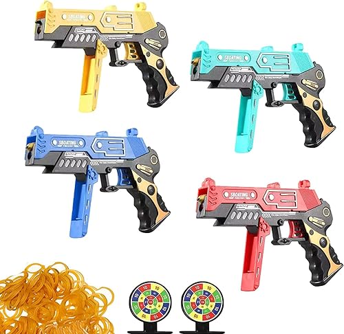 Miniatura 2 de Juguete de pistola de goma  Mini pistola de goma plegable de metal juguete lanzador de goma para juegos de disparos actividades en interiores y