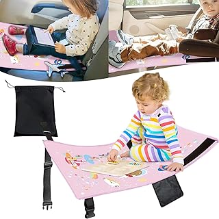 Flugzeug Kinder Schlafen, Kinder Flugzeug Fußstütze, Fußstütze Flugzeug, Gadgets, Reisebett, Faltbar Airplane Footrest for Kids für Kurzstrecken-Flugreisen (Rosa)