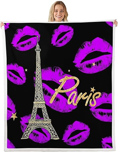 Miniatura 8 de Manfei Manta de tacón alto con diseño de flores rosas y mariposas para sofá, zapatos florales, manta de cama para niños, niñas, adolescentes y