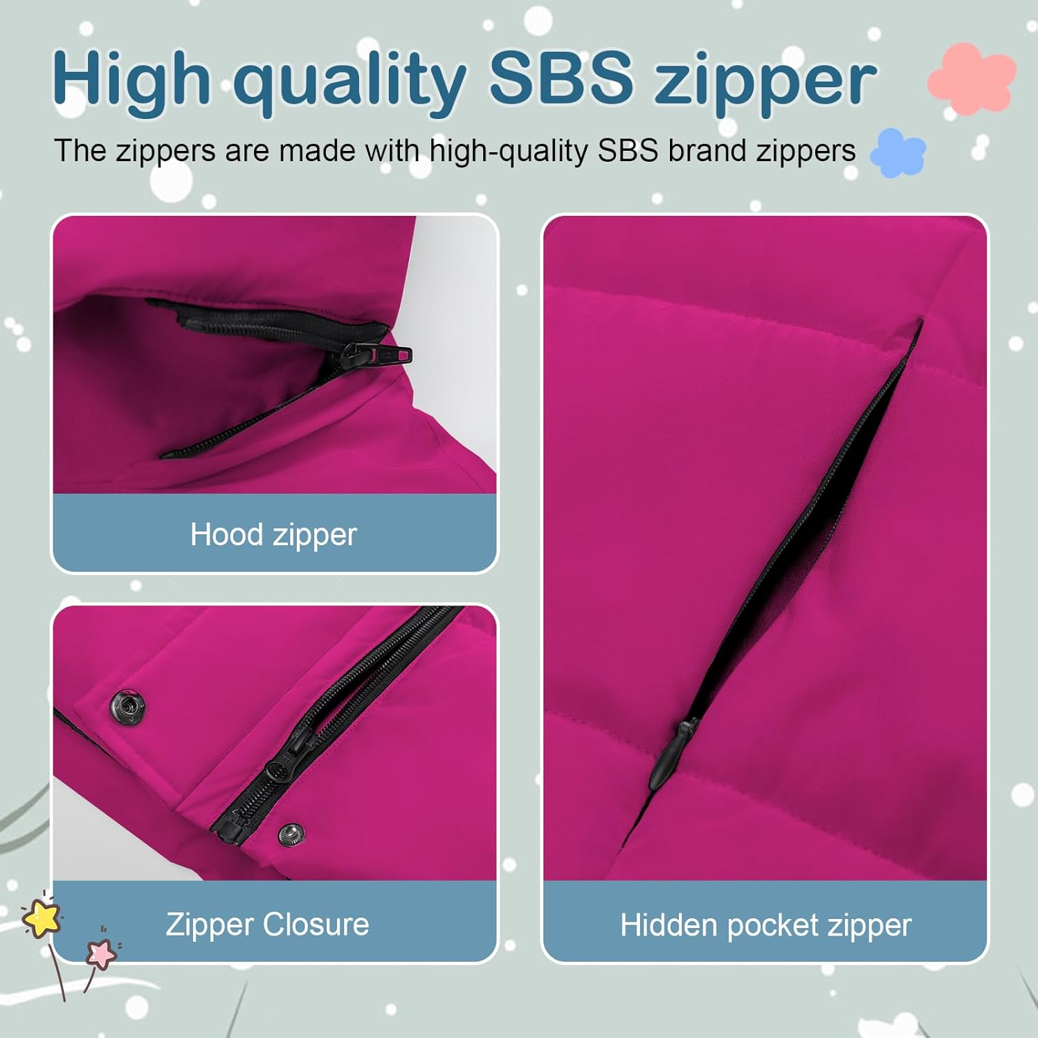 Girl's Winter Coats Kids Long Puffer Jacket Heavy Parka Warm Fleece Ski Outerwear with Removable Fur Hood - Image 6