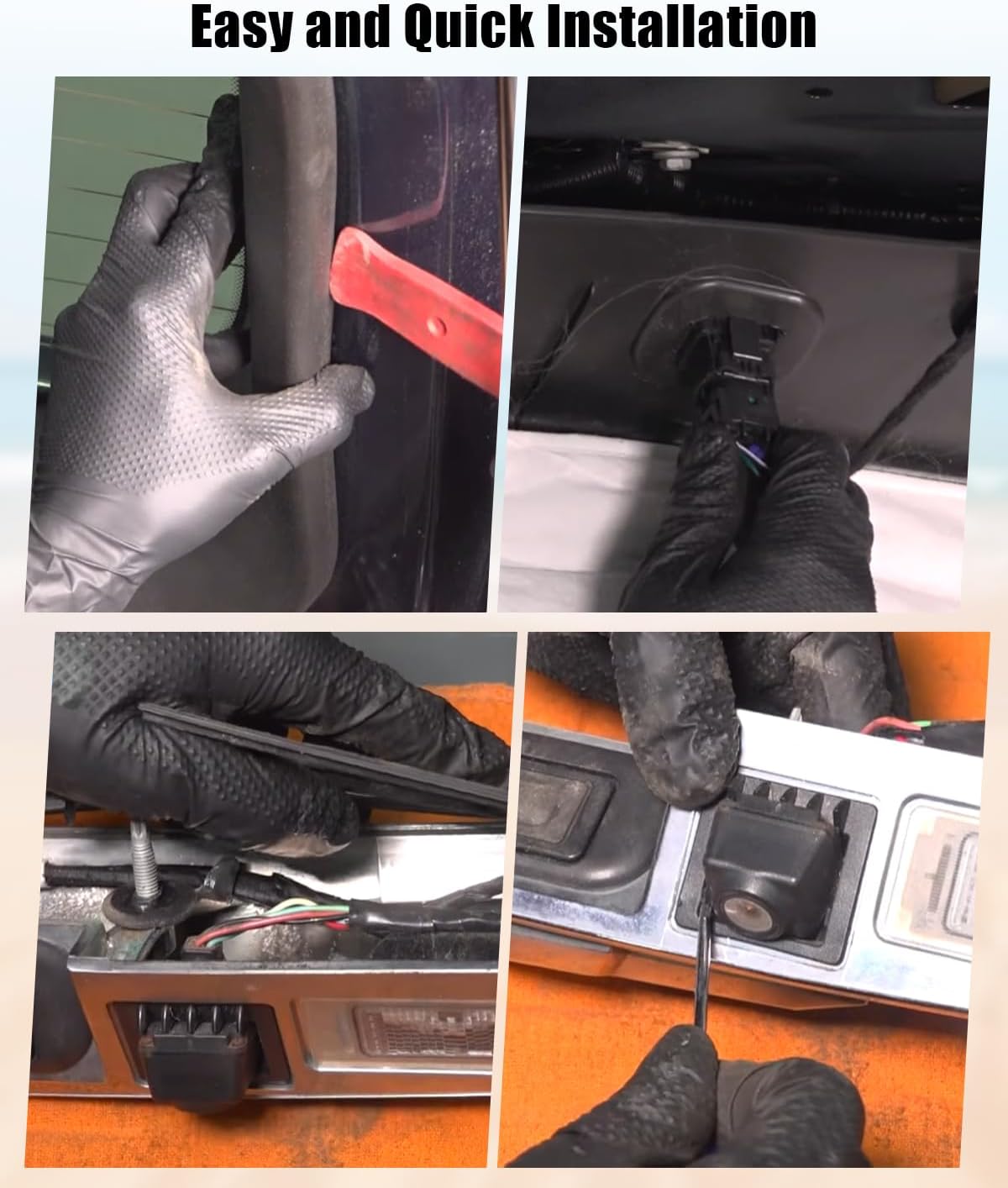 Backup Camera Fit for Chevy Traverse 2013 2014 2015 2016 2017, Park Assist Camera with Rocker Board Replace 22900993 23135306 GM1960127