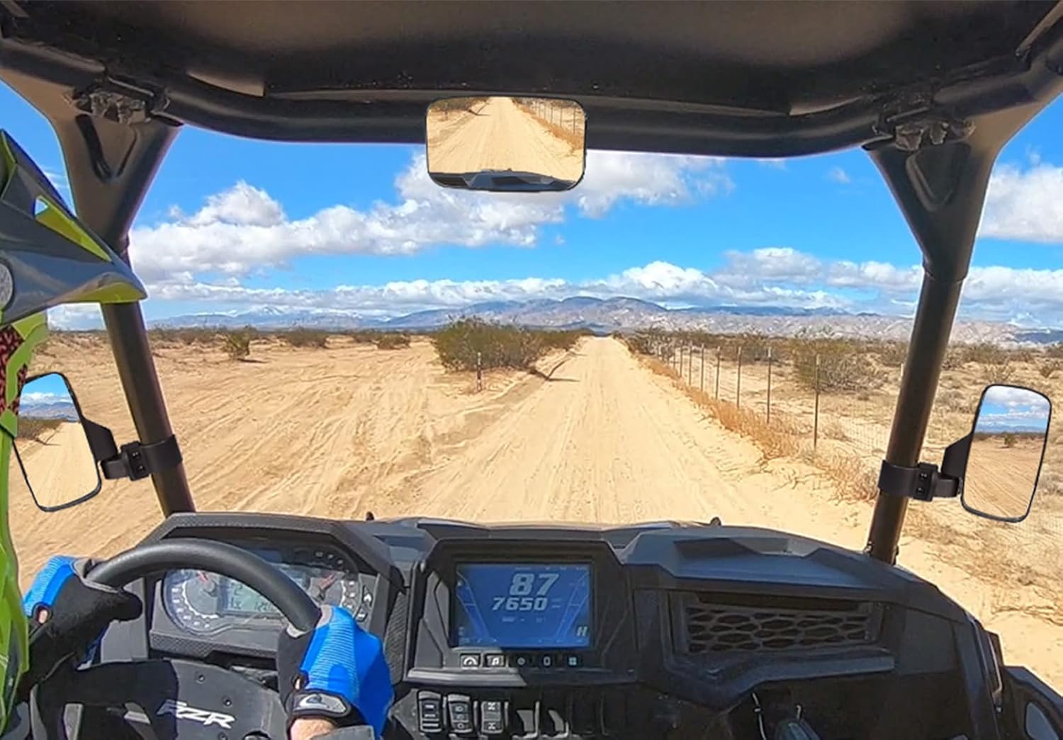 UTV Side Rear View Mirrors And Center Mirror for 1.75"- 2" Roll Bar Cage, 360° Adjustable UTV Mirrors Compatible with Polaris RZR Ranger Yamaha Rhino Kawasaki Teryx Mule