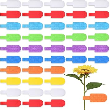50 Pcs Plant Labels - Garden Waterproof Plant Tree Tags- Garden Markers and Plant Name Tags for Indoor Outdoor Use in Herb Gardens or Potted Plants for Identification Multi-Color