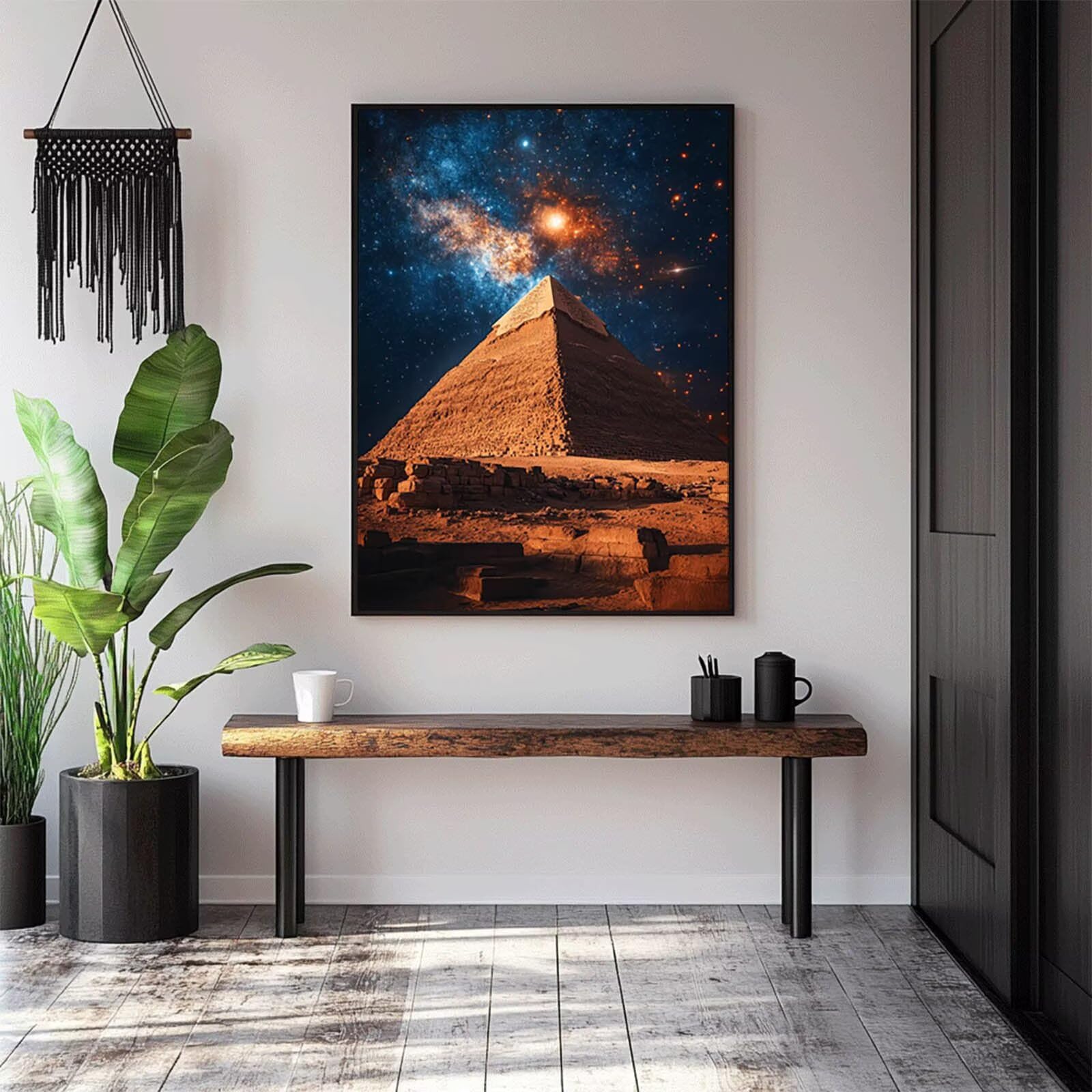 5D DIY Diamentowe Malarstwo Piramida Diamentowe Malarstwo Dorośli Zestaw Haft Krzyżowy Obraz Diament Gwiaździste Niebo Rysunek Diamentowy 60x80cm Na Wiosnę Dekoracja Domu THDZ05982