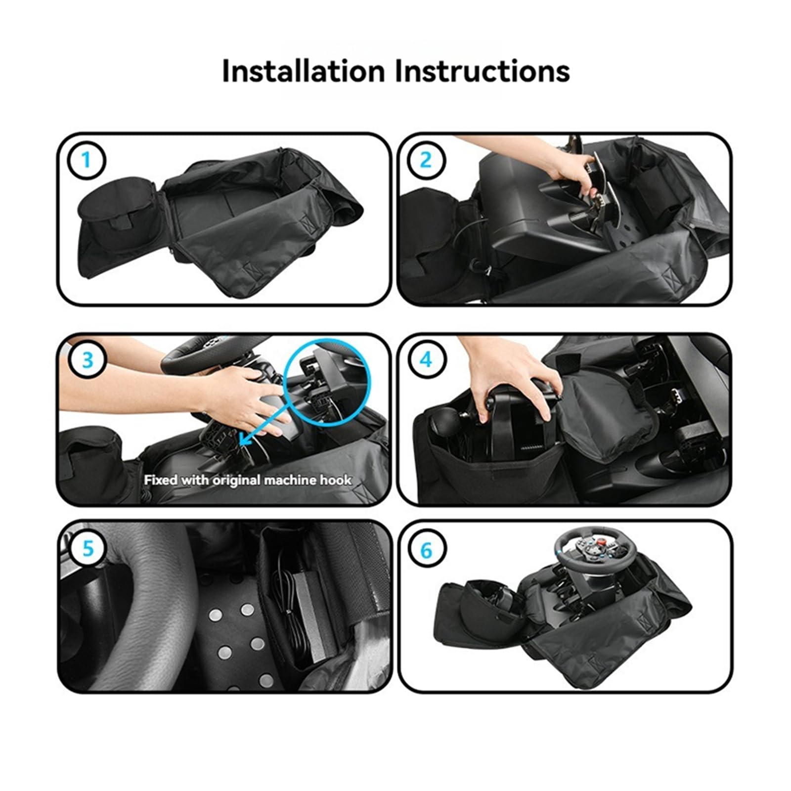 Przenośna torba do przechowywania na kierownicę samochodu wyścigowego Logitech G29/Logitech Driving Force, pokrowiec podróżny do Logitech G29/Driving Force akcesoria