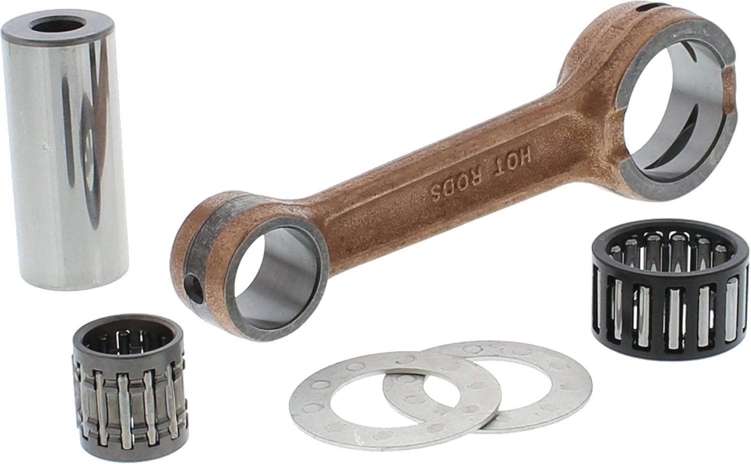 Hot Rods 8140 Connecting Rod Kit Compatible With/Replacement For Kawasaki KX 125 1998-2002 51 mm Pin Length, 1 mm Washer THK, 2-Cycle Engine Type, 19 mm Connecting Rod Small End ID