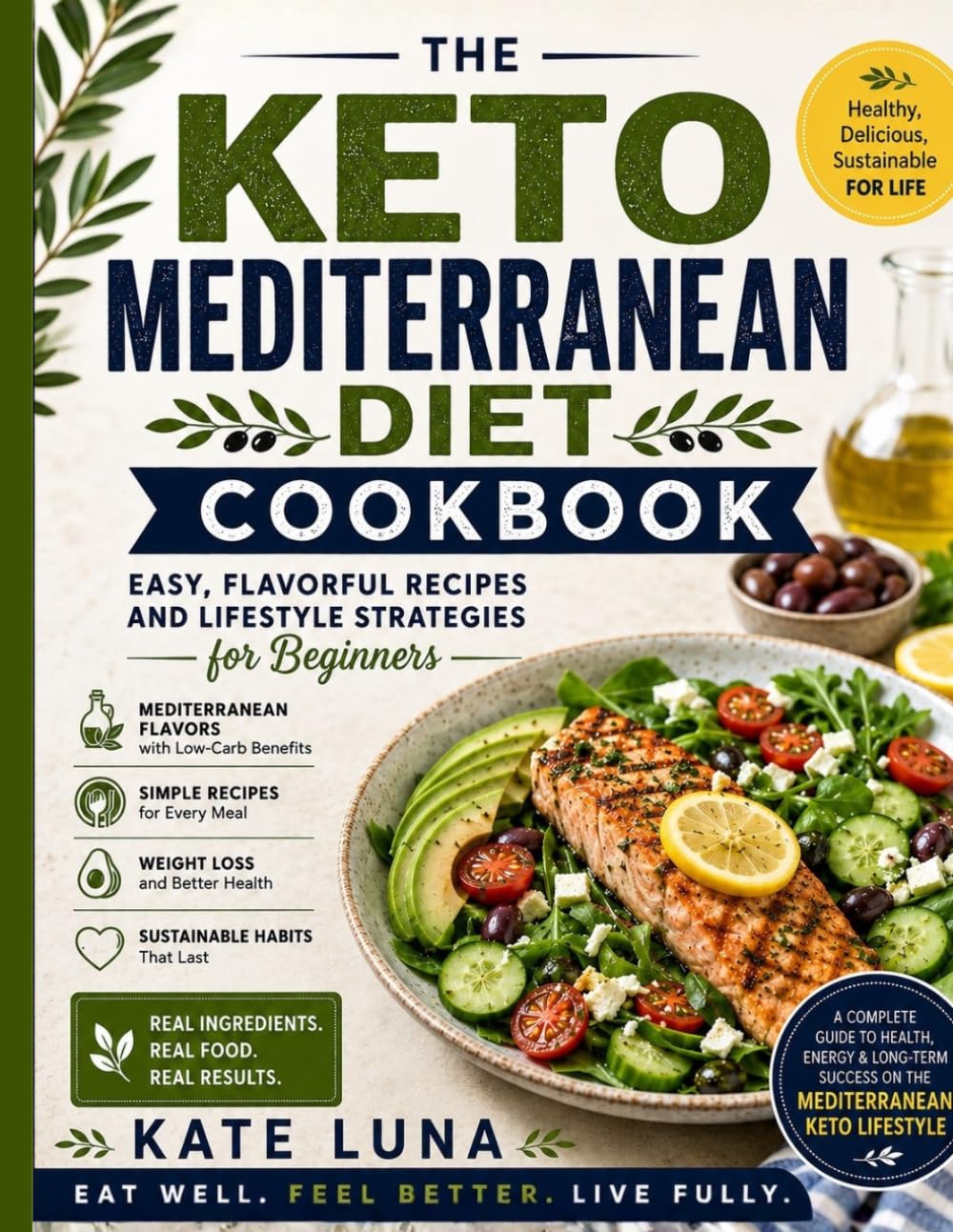 Keto Mediterranean Diet Cookbook: Easy Low-Carb Mediterranean Meals for Beginners, Weight Loss, Meal Planning, and Healthy Living